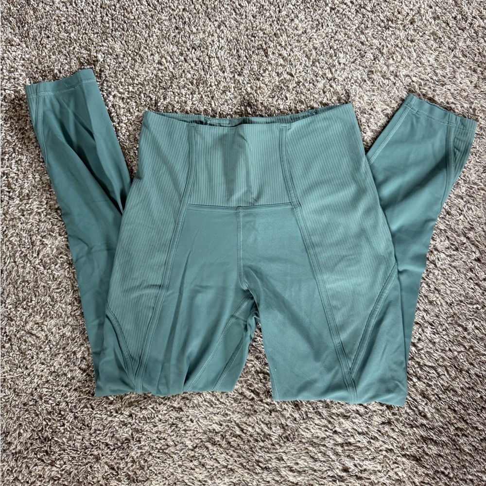 Green/blue lululemon align leggings